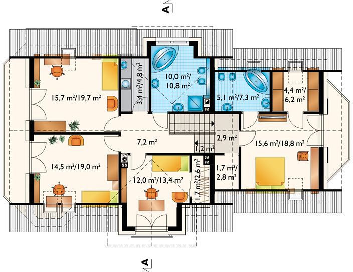План 2 этажа дома IKE-7594-91 План 2 этажа дома IKE-7594-91